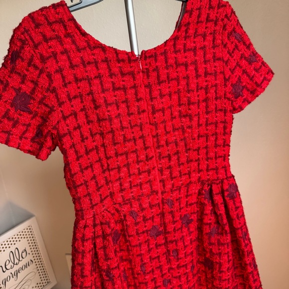 NWT Fanm Mon Dresses Fanm Mon Samantha Tweed Embroidered A-Line Dress Sz S - Picture 8 of 9